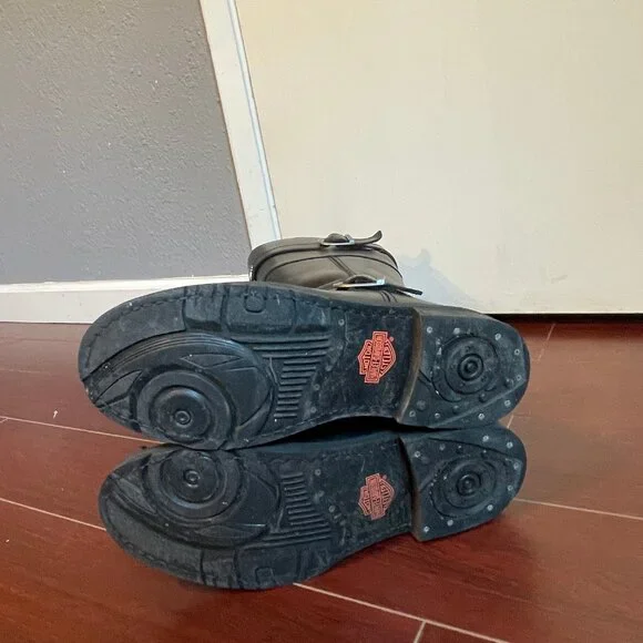 Harley Davidson Women's Kirtland Riding Boot - Black Knee High Leather - Picture 8 of 13